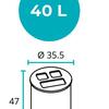 Waste Separation Bin 40L - Epoxy